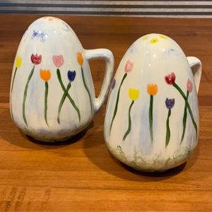 Hand painted Salt and Pepper Shaker Set